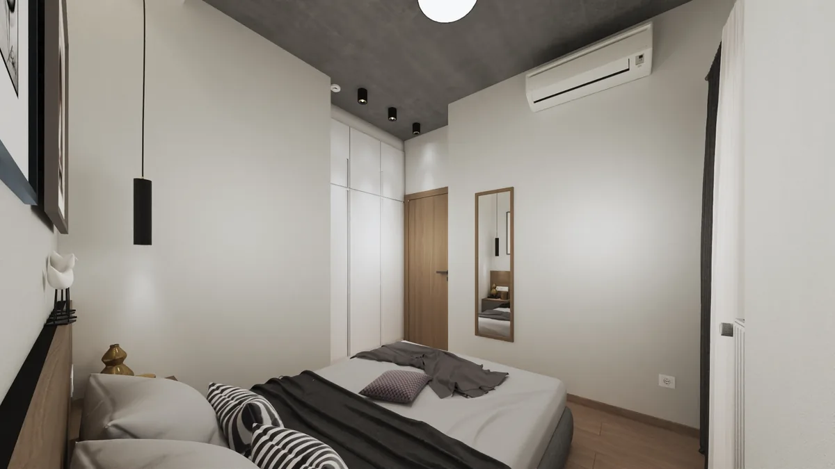 Σύγχρονη Ανακαίνιση Airbnb στην Αριστοτέλους | 40 τ.μ. — κρεβατοκάμαρα 02