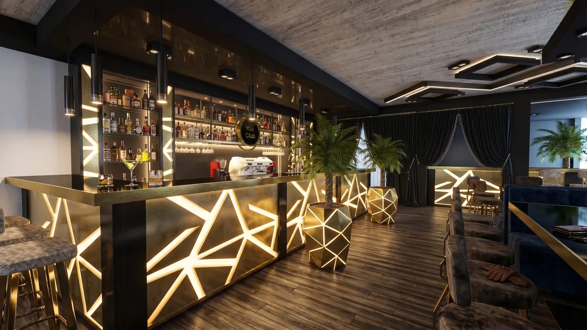 Premium Διακόσμηση All Day Bar Restaurant στη Γερμανία — μπάρα 01